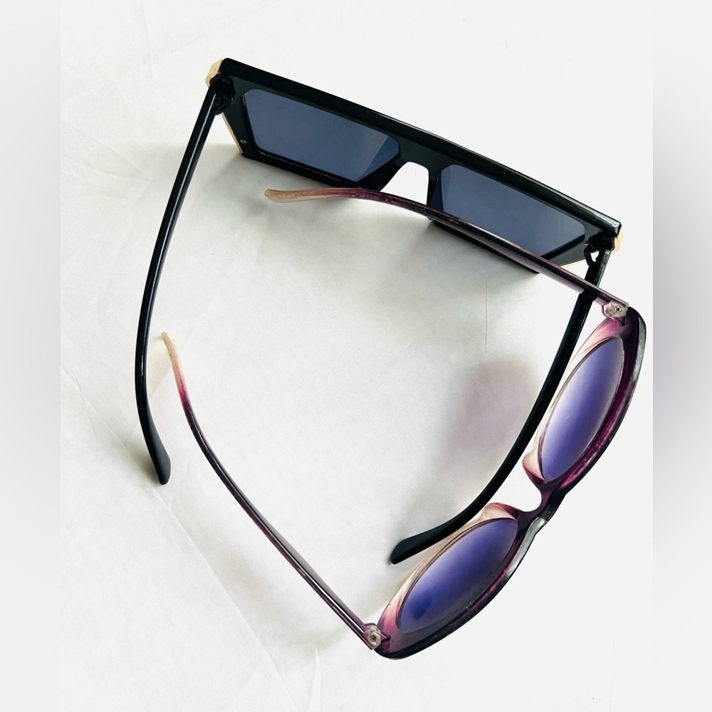 Two Only Stylish Black and Purple Sunglasses